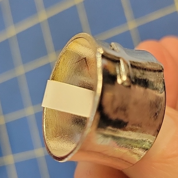 Cross Silver Tone 1/2" Wide Ring - Picture 3 of 4